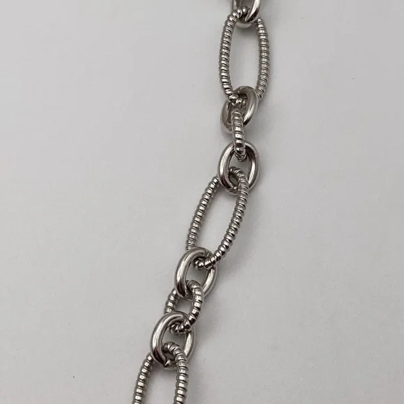 JUDITH RIPKA STERLING SILVER CHAIN HEART LOBSTER CLAW CLASP NECKLACE - Picture 2 of 4